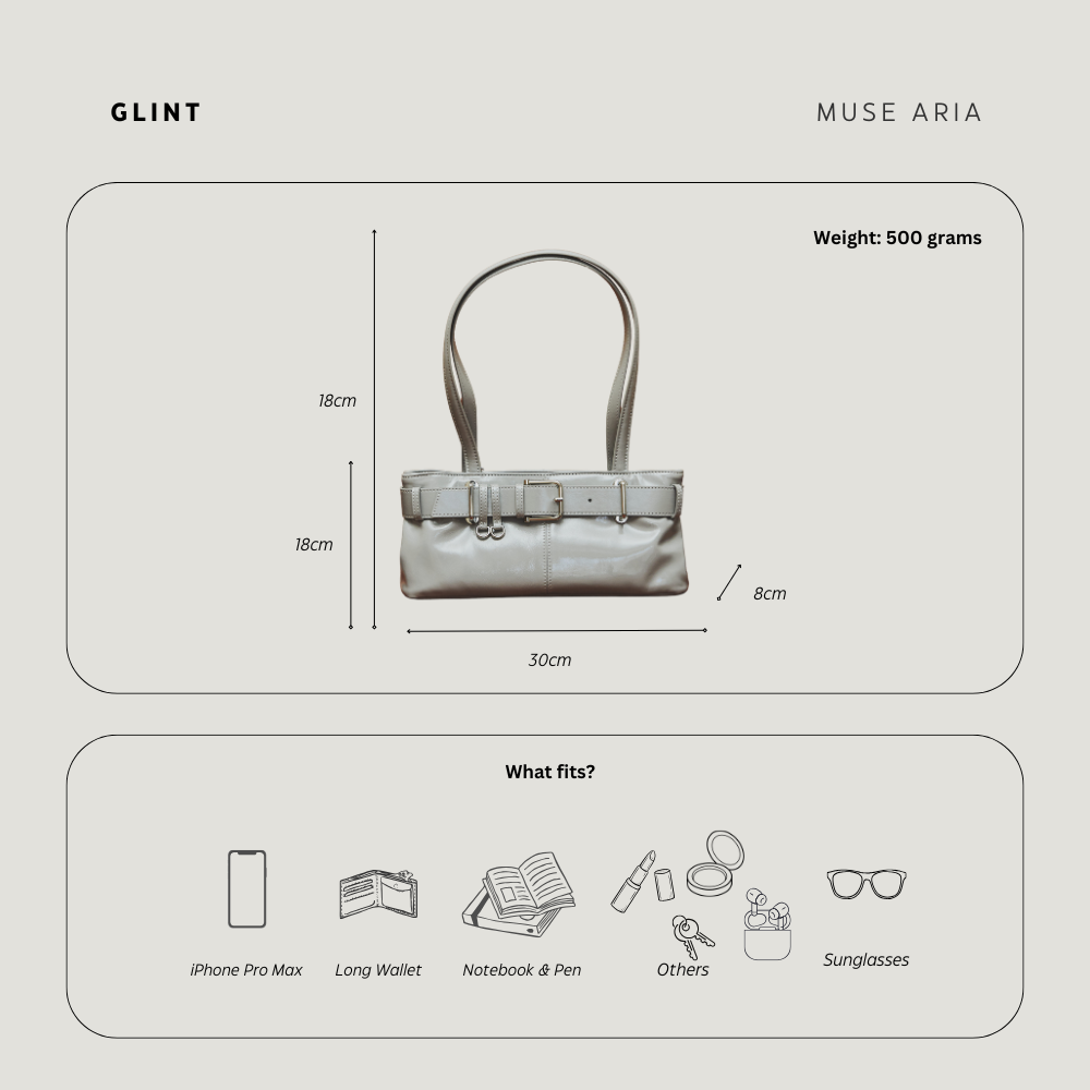 Glint - Belted Patent Leather Shoulder Bag
