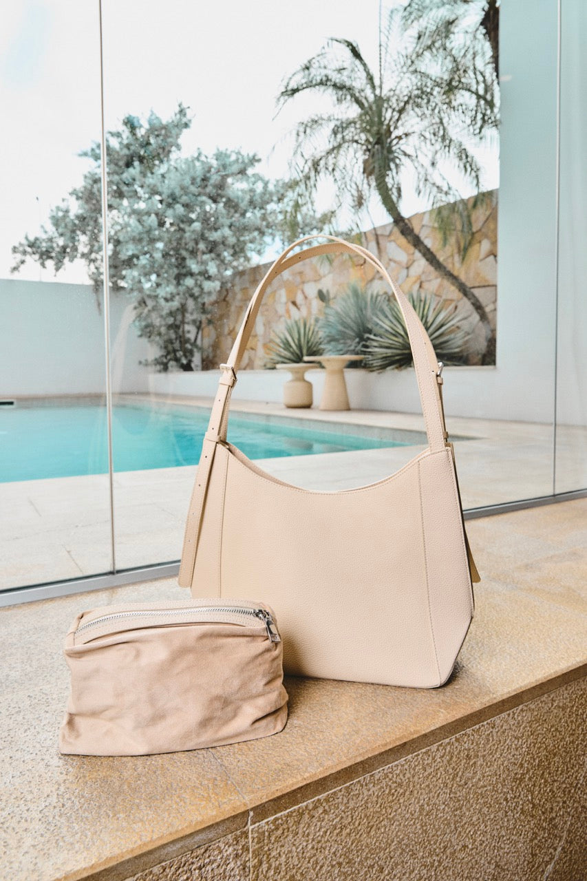Luna - Double Strap Leather Tote Bag