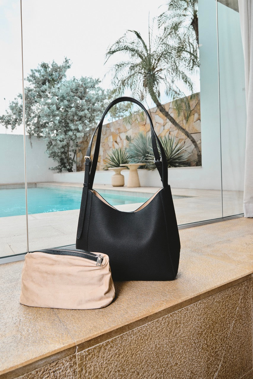 Luna - Double Strap Leather Tote Bag