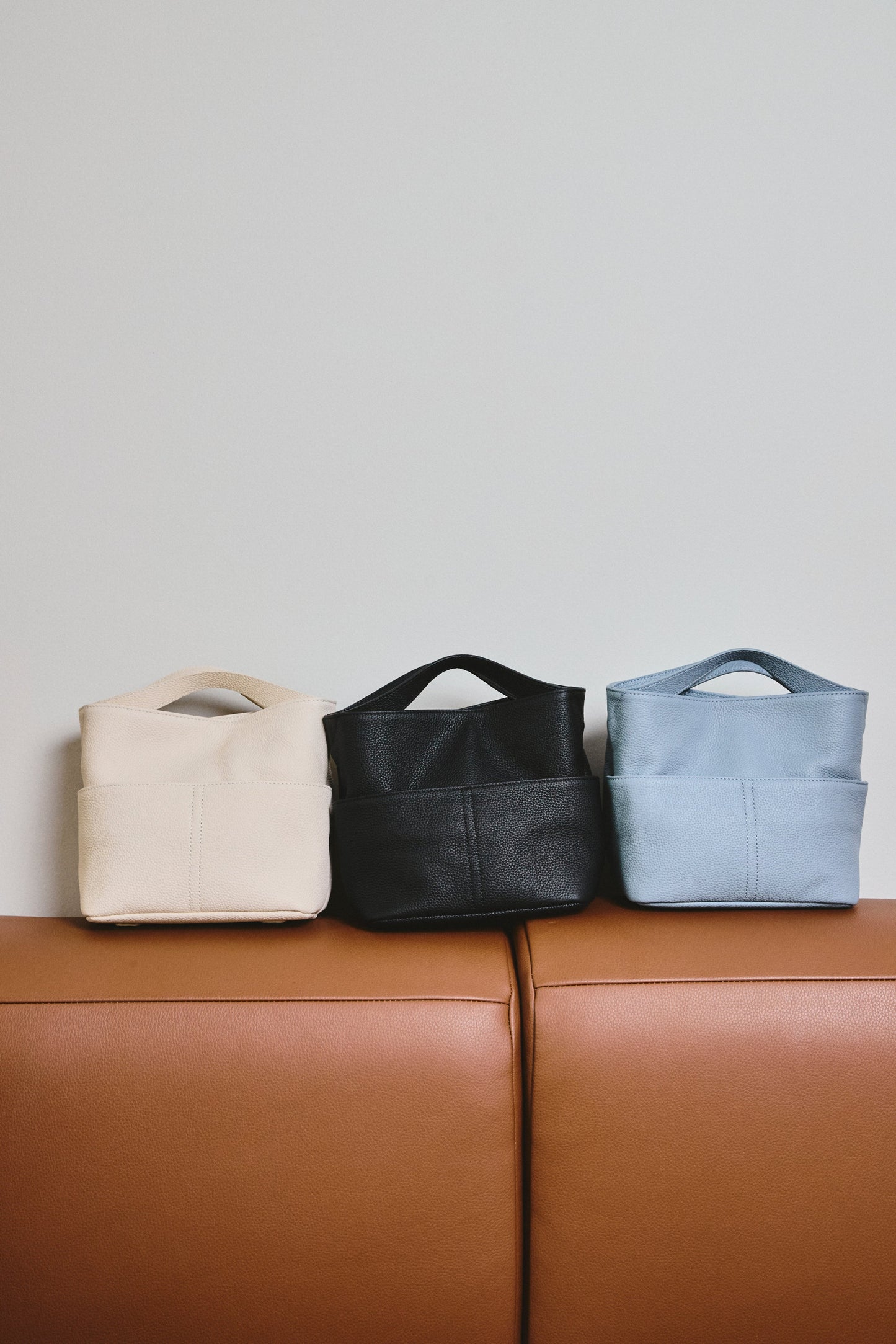 Nara Leather Bucket Bag with Crossbody Strap