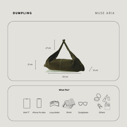 Large Dumpling Suede Bag
