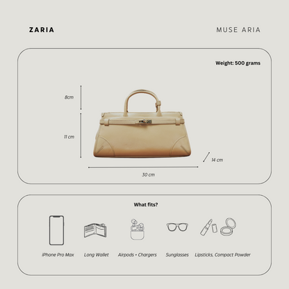 Zaria - Top Handle Bag with Twist Lock Belt