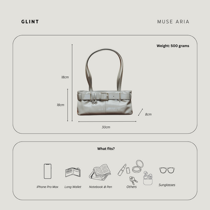 Glint - Belted Patent Leather Shoulder Bag