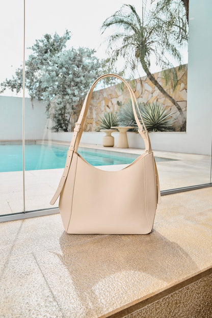 Luna - Double Strap Leather Tote Bag