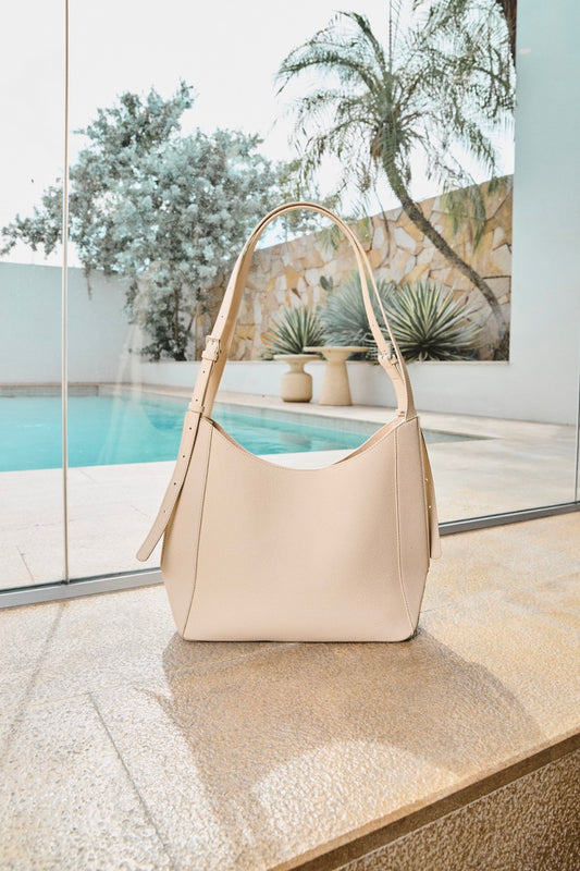 Luna - Double Strap Leather Tote Bag