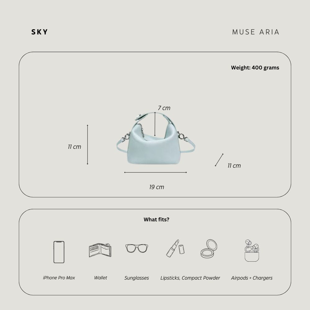Sky Mini Bag with 2 Detachable Crossbody Strap